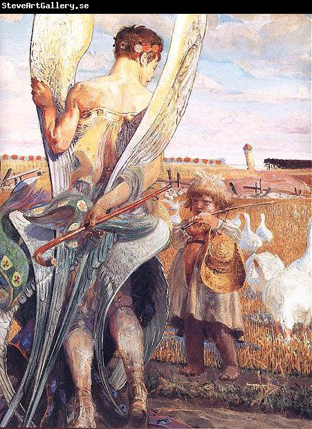 Jacek Malczewski Angel, I will follow you.